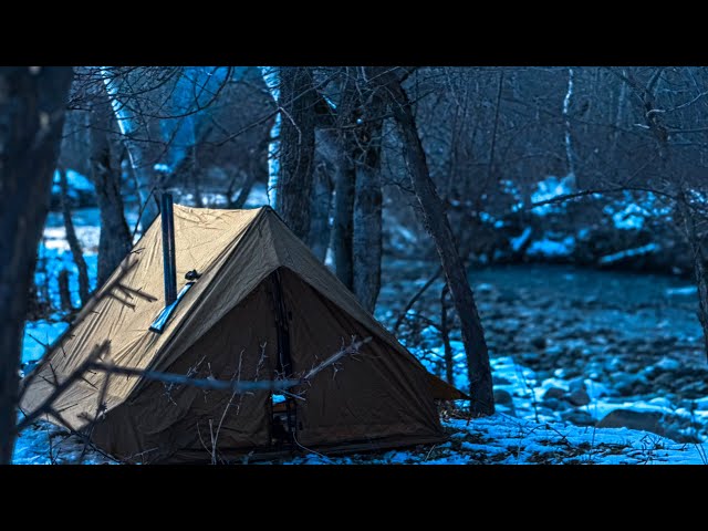 Hot Tent Camping by the River – Swimming & Cooking | ASMR