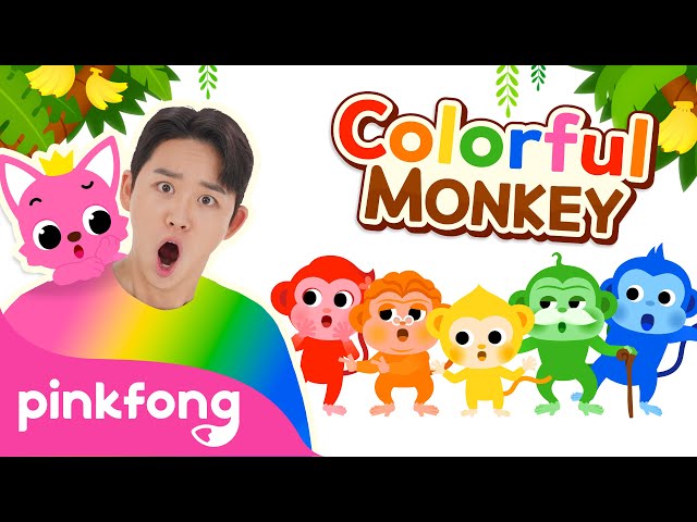 🐒 Colorful Monkey Banana Dance | Baby Monkey | Hoi's Playground | Pinkfong Kids Song