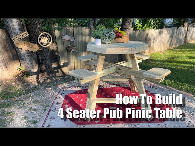 How to Build - 4 Seater Pub Height Picnic Table