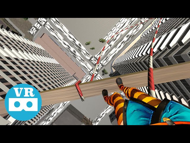 Bungee jump from 100m above the ground #1 | VR 360° | Unity