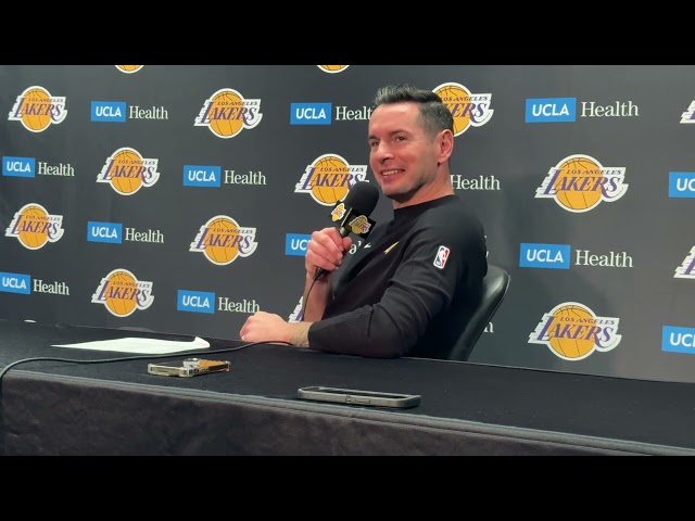 JJ Redick press conference, Lakers defeat Jazz 124-118