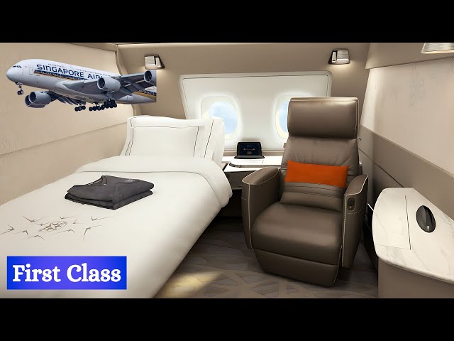 Singapore Airlines A380 First Class Suite | Singapore to Hong Kong Flight | 4K Full Tour