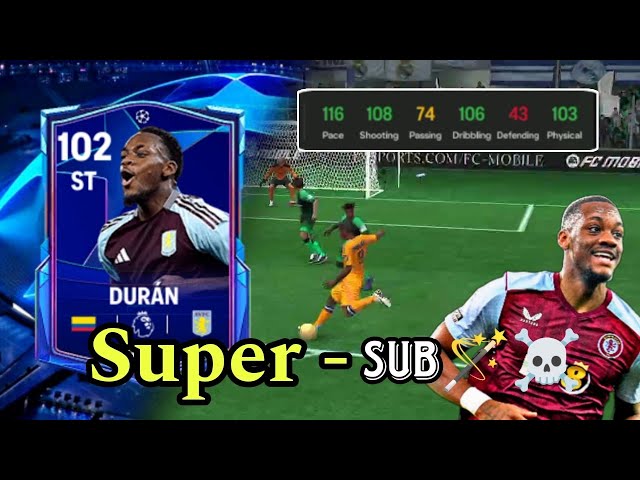 DURAN🤩 - THE SUPERSUB 🔥🪄 | 102 DURAN REVIEW | FC MOBILE 25 | FC MOBILEXPLAIN