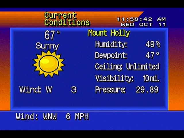 Live Weather Information - Mount Holly, New Jersey NJ - (Star 4000)