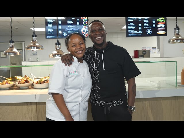 Mo Flava hosts a Thobeka at the Primedia staff restaurant