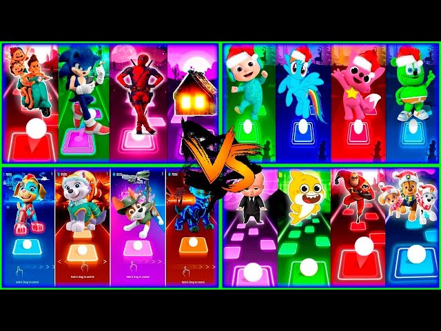 Cocomelon vs My Little Pony vs Pinkfong vs Gummy Bear vs Paw Patrol - Tiles Hop Battle