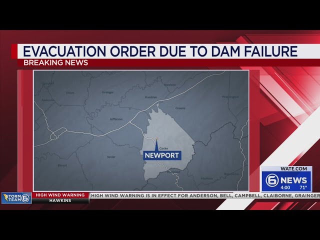 Downtown Newport ordered to evacuate after Waterville Dam fails