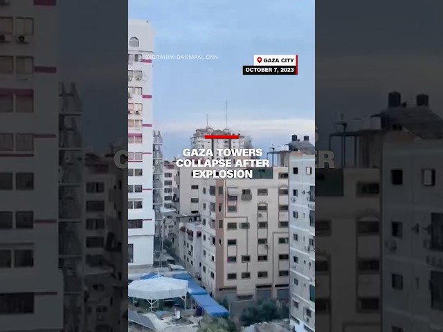 Gaza towers collapse after explosion