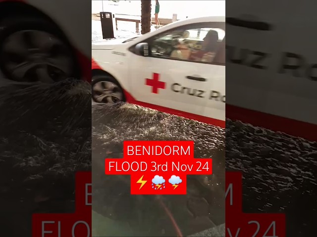 BENIDORM FLOOD 3rd November 2024 #benidorm #storm #flood #flooding #ytshorts #spain