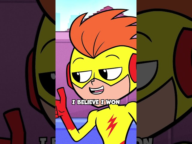 Robin Races Kid Flash! | Teen Titans Go! #shorts | @dckids