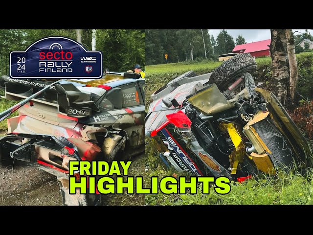 HARD DAY | FRIDAY HIGHLIGHTS WRC SECTO RALLY FINLAND 2024 | Crash, Attack and Show