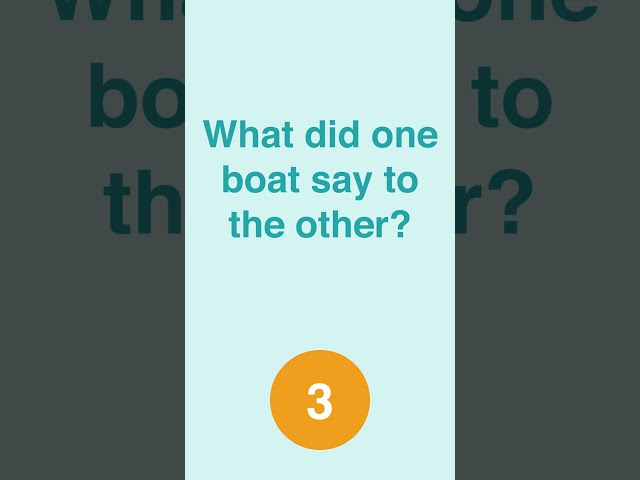 Trivia Quiz: What did one boat say to the other? | #funny #jokes #comedy