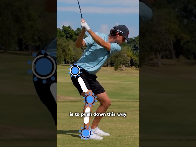 Push DOWN in the downswing! 😱🔥 #golfswing #golf #golftips #golfcoach