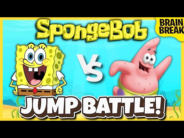 Spongebob Jump Battle | Brain Break | Freeze Dance | Just Dance | Matthew Wood