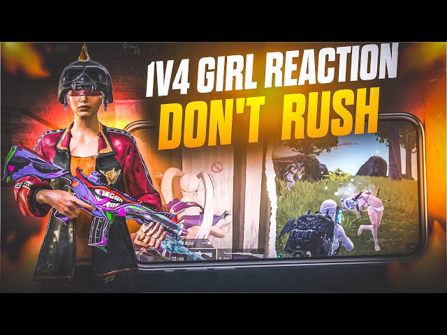 1V4 GIRL REACTION /FUNNY REACTION ON BGMI  / MONTAGES IN BGMI/ PUBG MOBILE