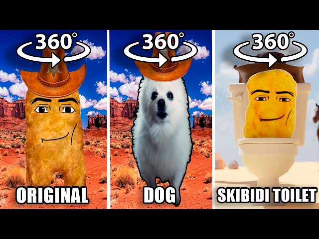 Gegagedigedagedago Original vs Skibidi Toilet vs Dog 360º VR