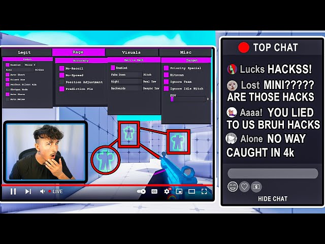I pretended to USE HACKS ON LIVESTREAM...(Roblox Rivals)