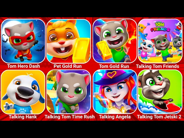 Talking Tom Hero Dash, Pet Gold Run, Tom Gold Run, Talking Tom Time Rush, Talking Tom Jetski 2…