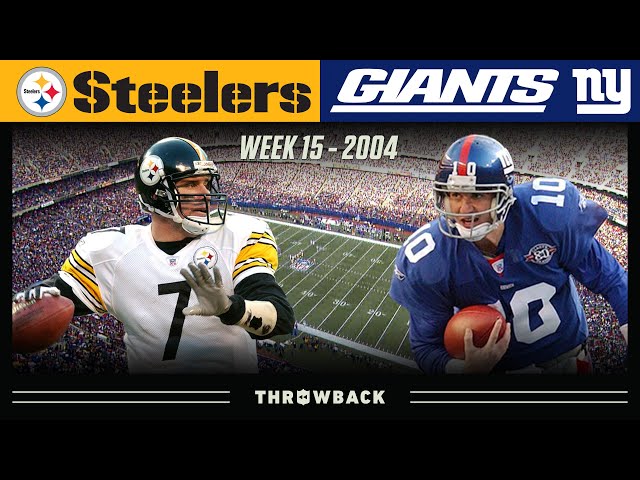 Ben & Eli EPIC Rookie Duel! (Steelers vs. Giants 2004, Week 15)