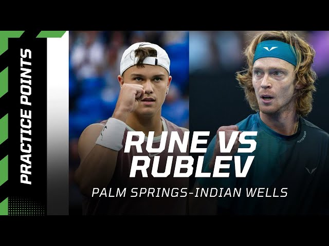 Holger Rune vs Andrey Rublev- Indian Wells points play