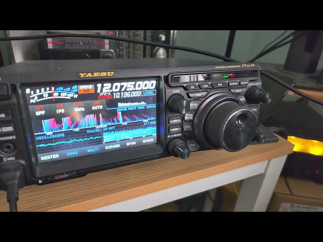 Voice of America via Vatican State relay 12075 kHz Shortwave distorted audio Yaesu FTdx10