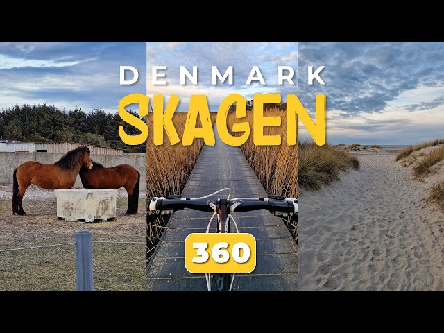 360 VR Bike Ride: Exploring Skagen | Charming Town & Nature Views  | 4K 60fps with Captions