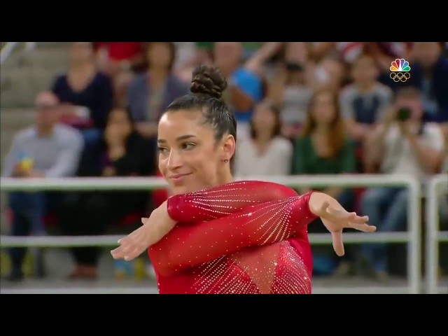 Aly Raisman floor exercise olympics all around -Rio 2016.