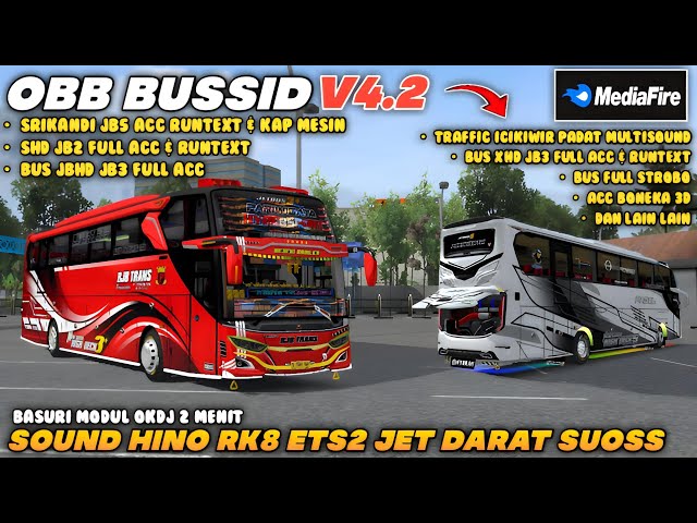 UPDATE!! OBB BUSSID V4.2 TERBARU SOUND HINO AK8 ETS2 JET DARAT SUOSS | SRIKANDI JB5 V4.2