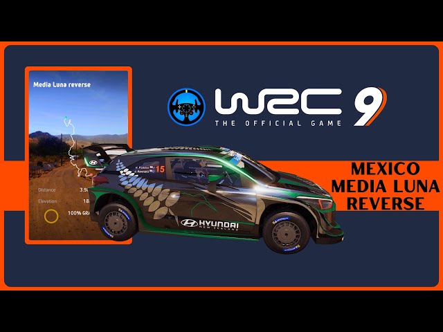 WRC 9 Mexico Media Luna Reverse Simracing Gameplay | Hyundai i20