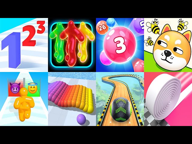 Number Master, Blob Runner 3D, Marble Run 3D, Save The Dog,... Satisfying Mobile Games 08092024