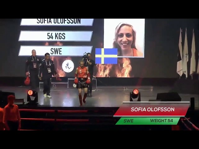 Sofia Olofsson V Chommanee Teahiran in a battle for gold World Muaythai Championships 2018