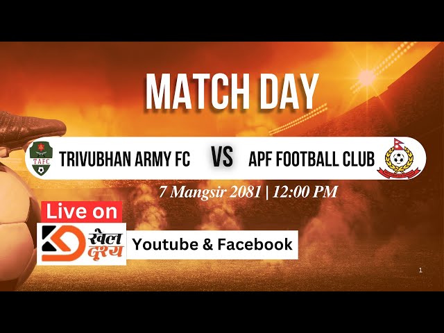 Tribhuwan Army FC Vs APF Football Club | Lalit Memorial ANFA U-18 Youth League | 2081-08-07