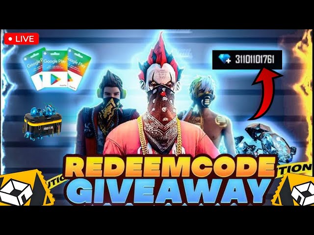 🔴 Free Fire Live Redeem code Giveaway 😱 | Team code Giveaway 🔥