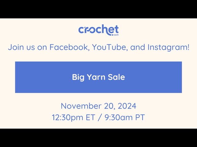 Big Yarn Sale