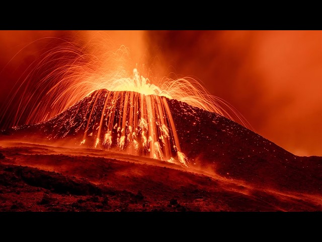 The Red Volcano - Peak of the Furnace - One of the Most Active Volcanoes in the World