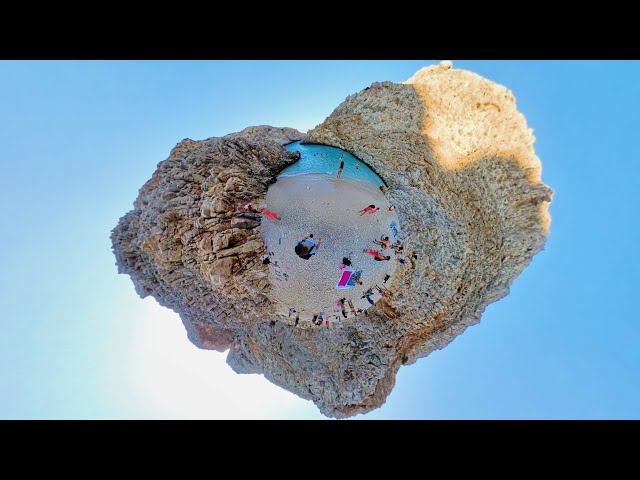 360° 4K | Sprinting Down the Mountain to Seitan Limania Bay, Crete!