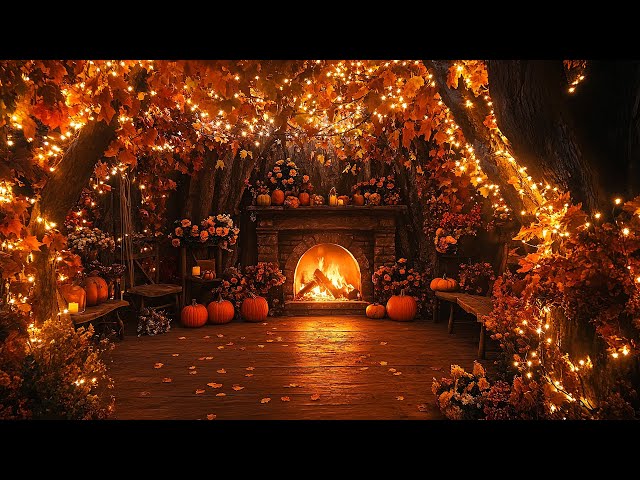 Cozy Halloween Vibes 🎃 Jazz, Rain & Pumpkin Carving For Autumn Comfort 🍁