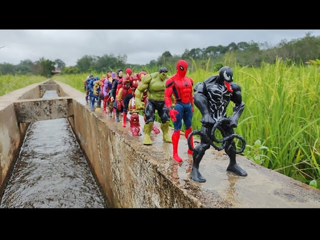 AVENGERS SUPERHERO STORY, MARVEL'S SPIDER-MAN 2 VS GIANT HULK, TEAM VENOM, CAPTAIN AMERICA, IRON MAN