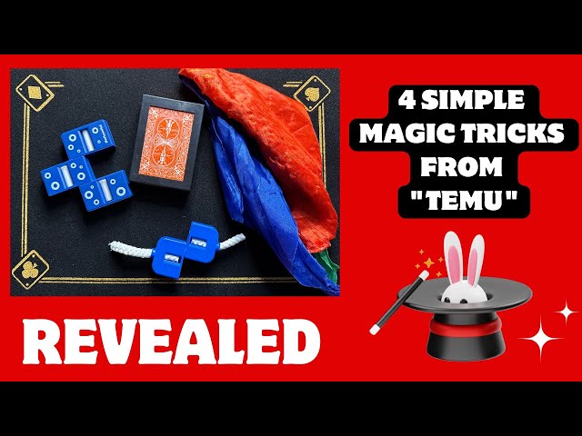 4 SIMPLE MAGIC TRICKS FROM " TEMU " 🎩🪄