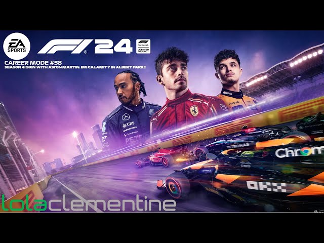 F1 24 Career Mode - Part 58 - Season 4! Sign with Aston Martin. Big Calamity in Albert Park!!