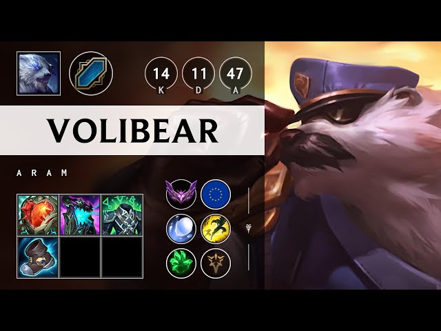 Volibear ARAM: Triple Kill, Killing spree - EUW Master Patch 14.22