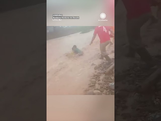 Daring Rescue as Tropical Storm Sara Floods Honduras