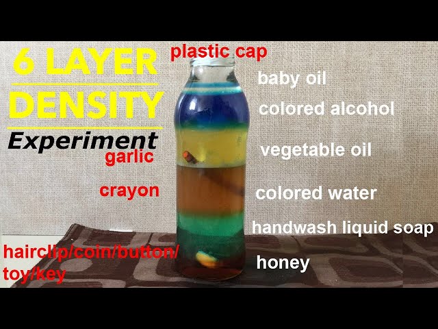 6 layer density experiment|How to stack liquid|Liquid density tower|JamHomScience Experiment