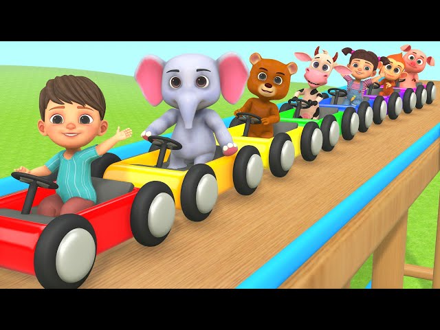 Baby Car Racing Ramp Toy COLORS FOR KIDS | Learn Colours for Kids & Toddlers Children Nursery Rhymes