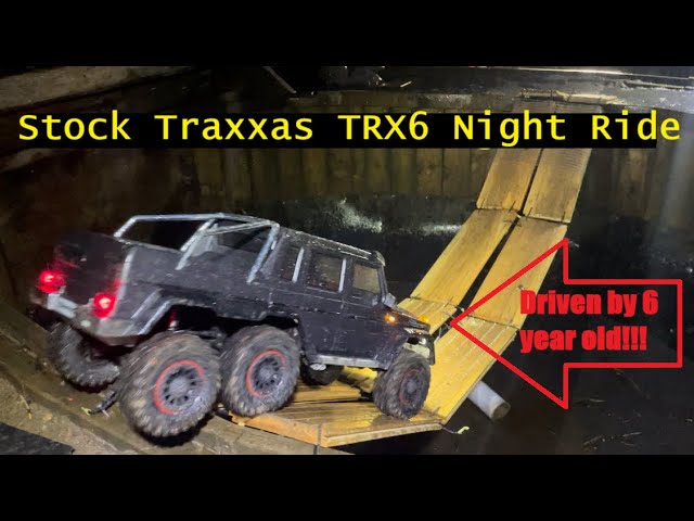 TRX6 Mercedes G63 Night Ride on homemade course - driven by 6 year old