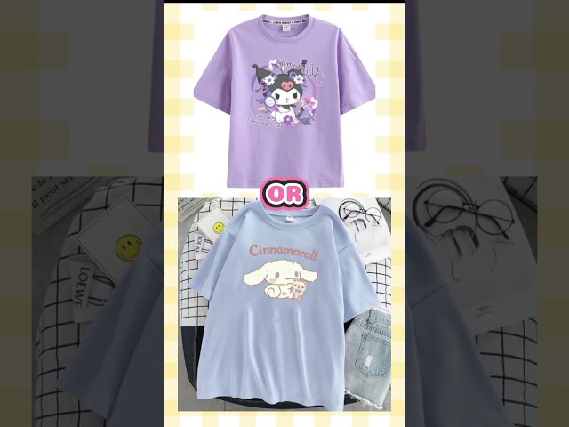 kuromi or cinnamorol shirt? #shorts #sanrio #kuromi #cinnamonrolls #shirts