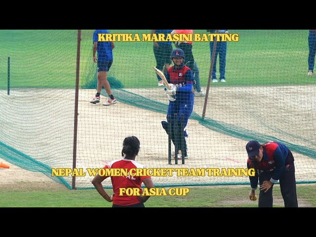 Nepal Women Cricket Team Practice in Net for Asia Cup in Srilanka | Kirtika Marasini