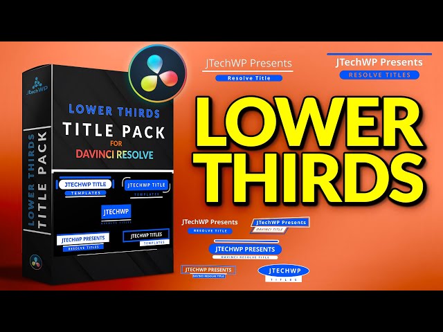 Davinci Resolve Lower Thirds Title Pack - Drag and drop, fast and easy to use titles