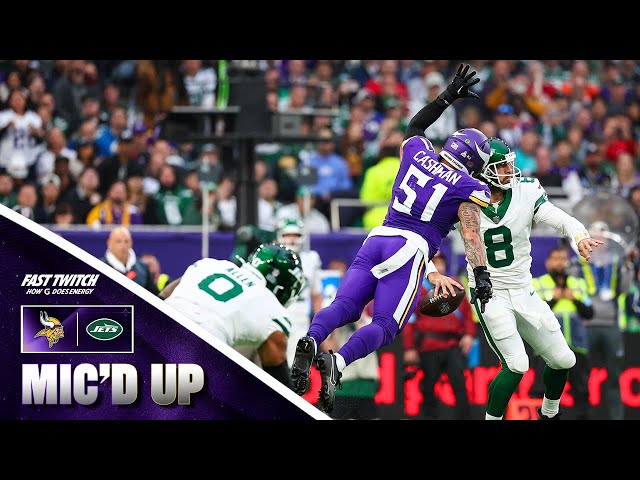 Blake Cashman Mic'd Up During Minnesota Vikings Win Over New York Jets Week 5 in London