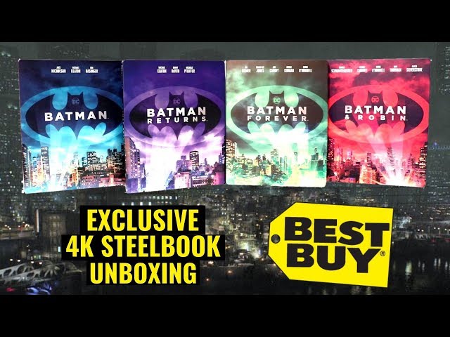 Batman: 4-Film Collection 4K Blu-ray Best Buy Exclusive SteelBook Set Unboxing